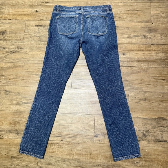 Ralph Lauren Jeans LRL Modern Skinny Mosaic Print Size 10 Mid Rise Straight Leg - Picture 2 of 12